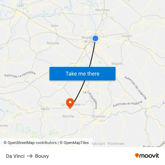 Da Vinci to Bouvy map