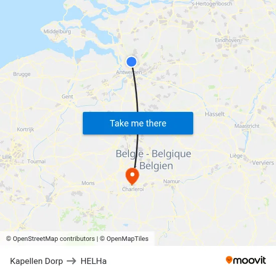 Kapellen Dorp to HELHa map