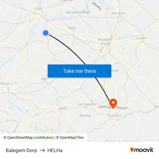Balegem-Dorp to HELHa map