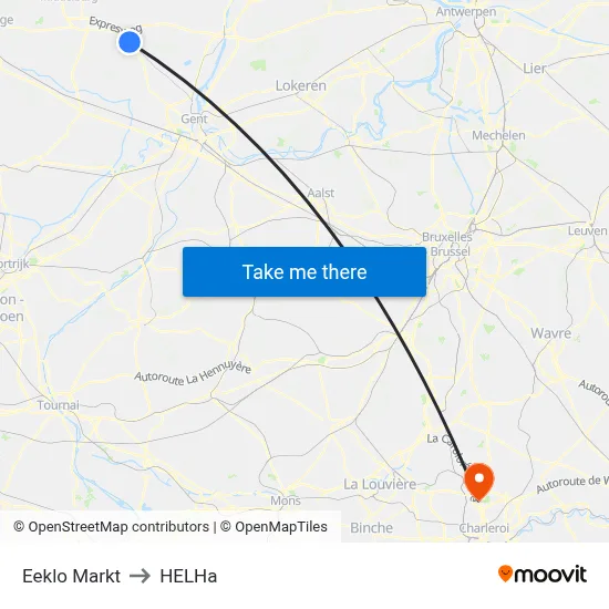 Eeklo Market to HELHa map