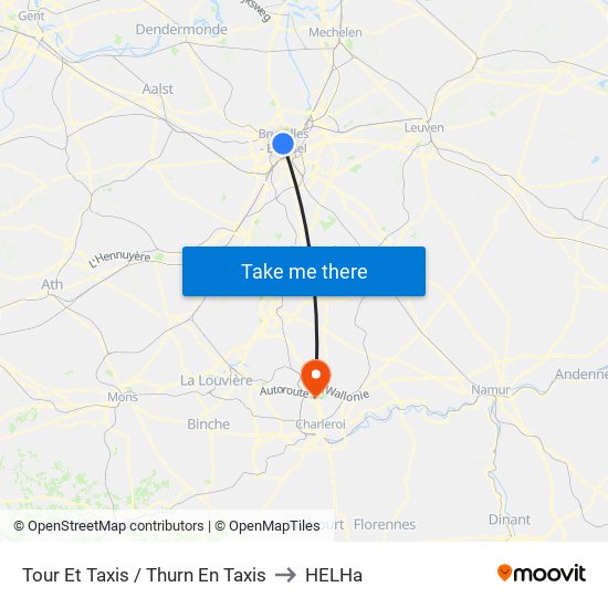 Tour Et Taxis / Thurn En Taxis to HELHa map