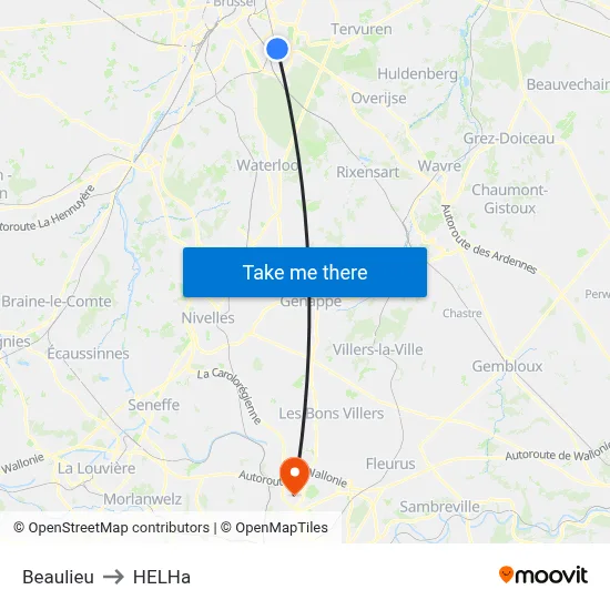 Beaulieu to HELHa map