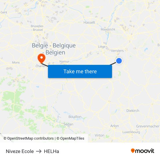 Niveze Ecole to HELHa map