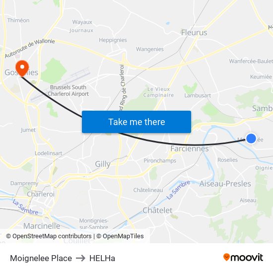 Moignelee Place to HELHa map