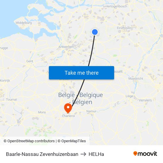 Baarle-Nassau Zevenhuizenbaan to HELHa map