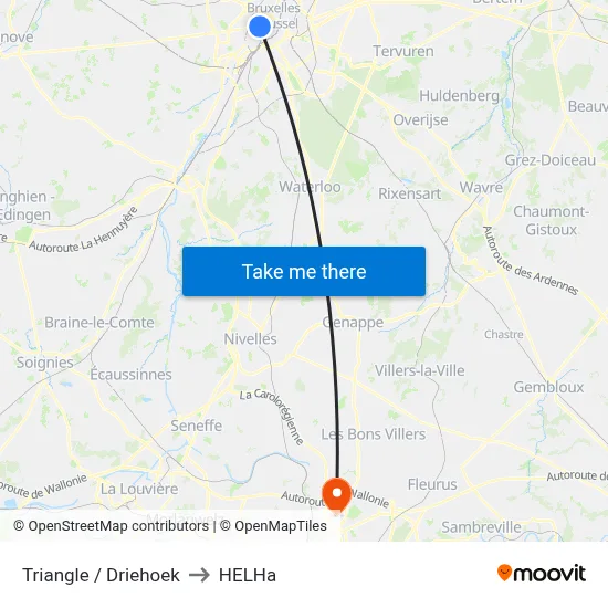 Triangle / Driehoek to HELHa map