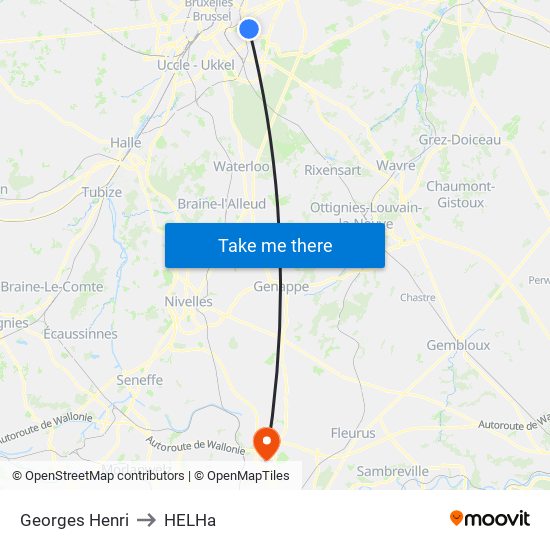 Georges Henri to HELHa map
