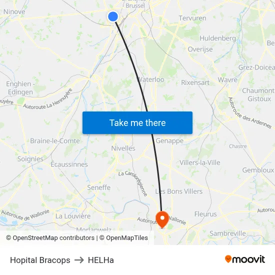 Hopital Bracops to HELHa map