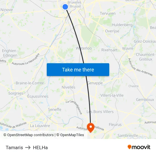 Tamaris to HELHa map