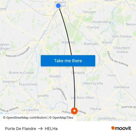 Flanders Gate to HELHa map