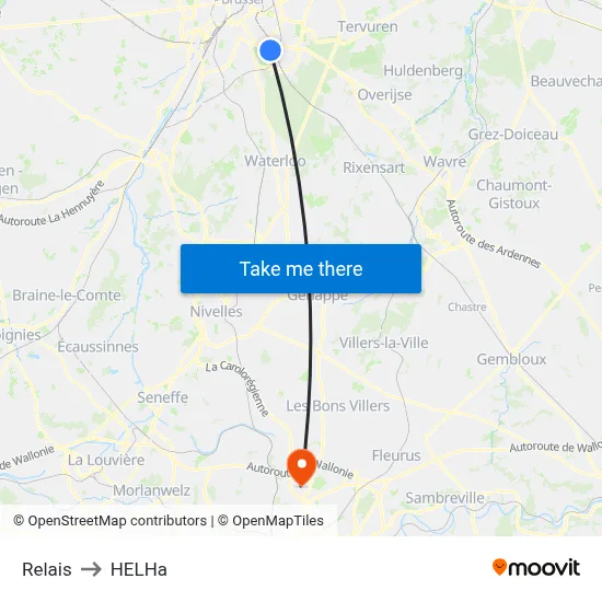 Relais to HELHa map