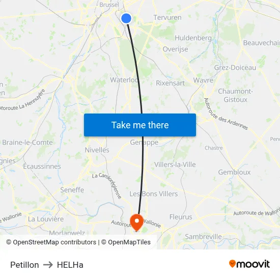 Petillon to HELHa map