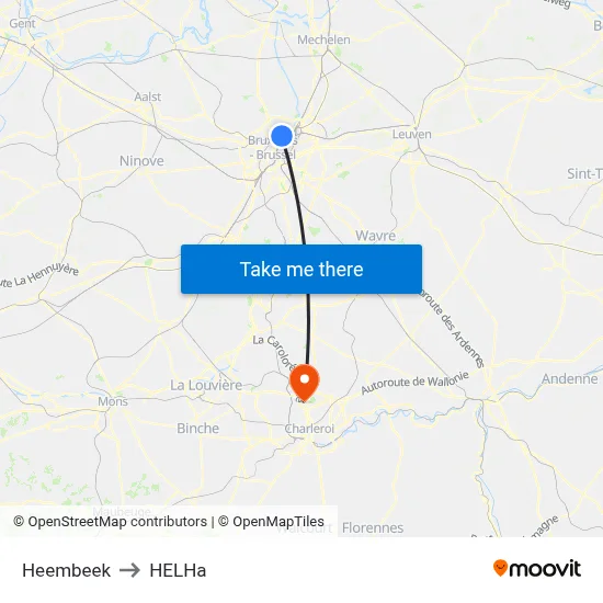 Heembeek to HELHa map