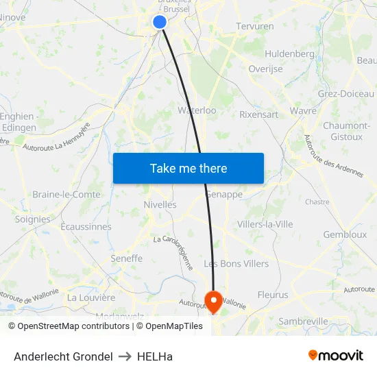 Anderlecht Grondel to HELHa map