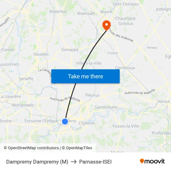 Dampremy Dampremy (M) to Parnasse-ISEI map