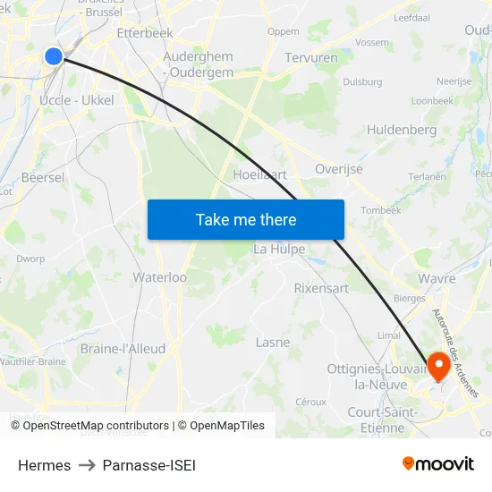 Hermes to Parnasse-ISEI map