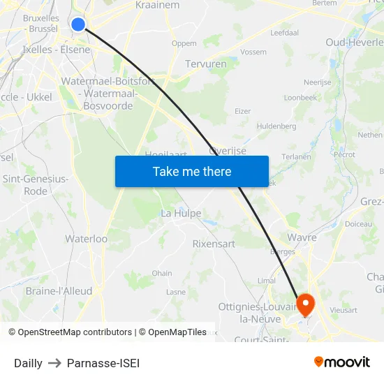 Dailly to Parnasse-ISEI map