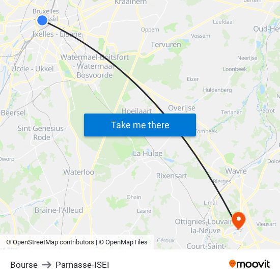 Bourse to Parnasse-ISEI map