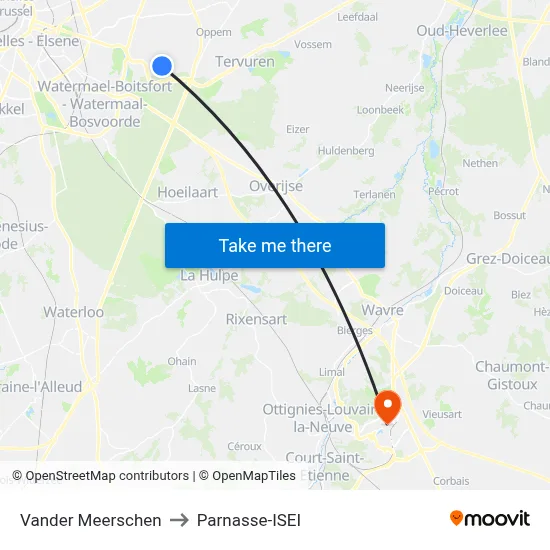 Vander Meerschen to Parnasse-ISEI map