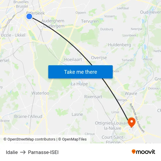 Idalie to Parnasse-ISEI map