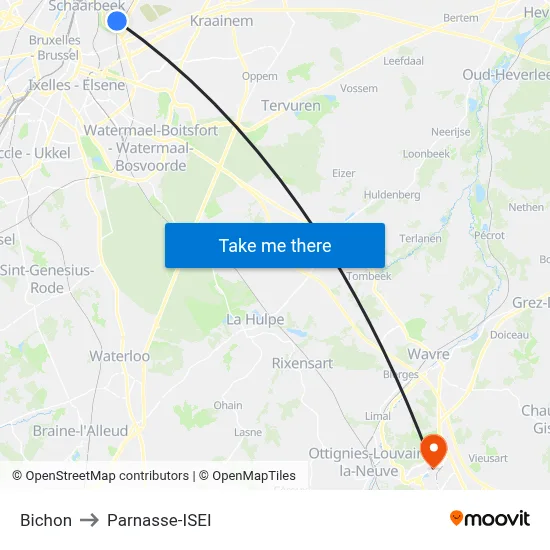 Bichon to Parnasse-ISEI map