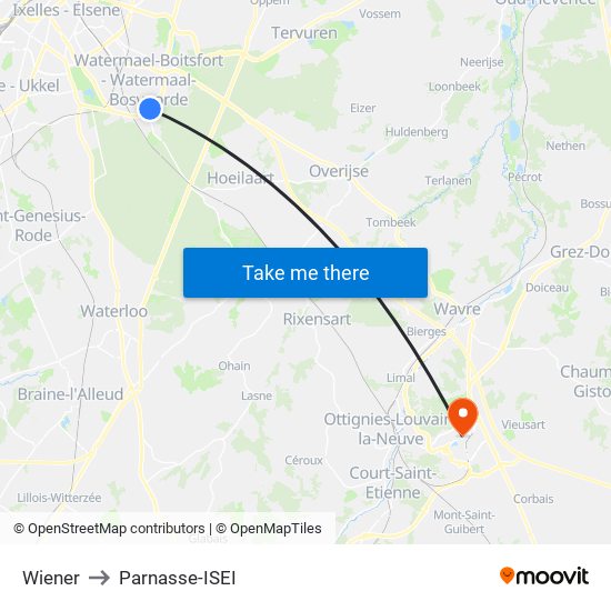 Wiener to Parnasse-ISEI map