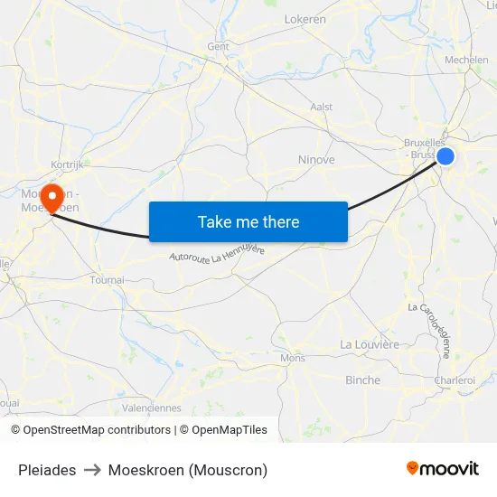 Pleiades to Moeskroen (Mouscron) map