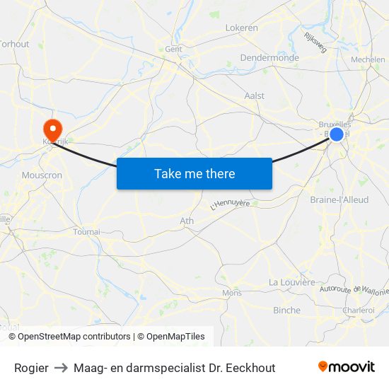 Rogier to Maag- en darmspecialist Dr. Eeckhout map