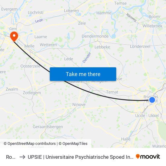 Rogier to UPSIE | Universitaire Psychiatrische Spoed Intensieve Eenheid map