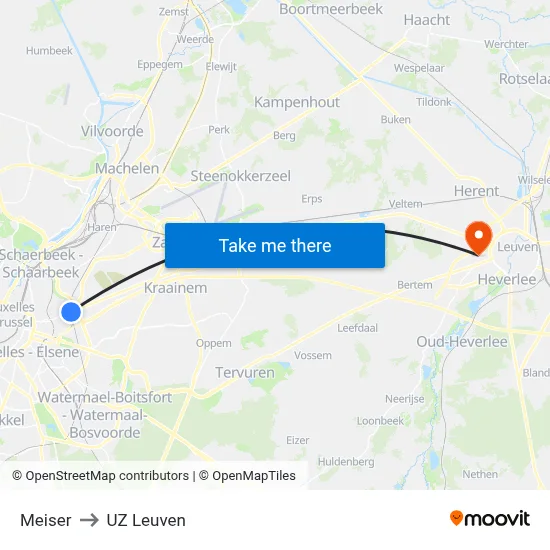 Meiser to UZ Leuven map