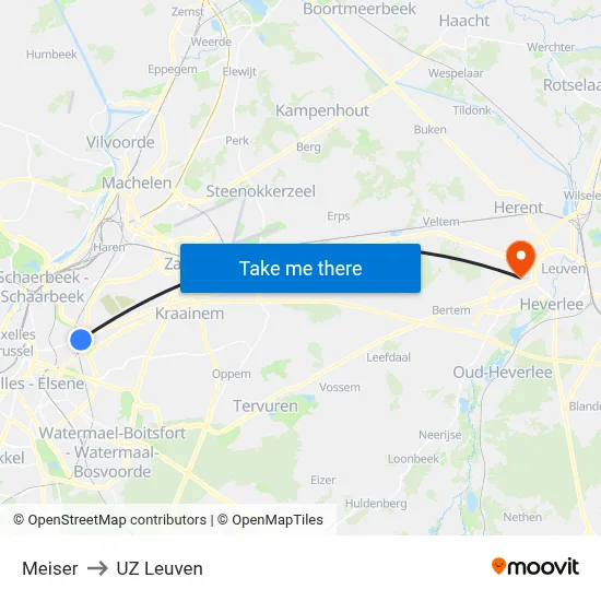 Meiser to UZ Leuven map