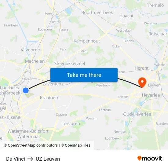 Da Vinci to UZ Leuven map