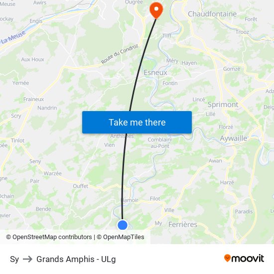 Sy to Grands Amphis - ULg map