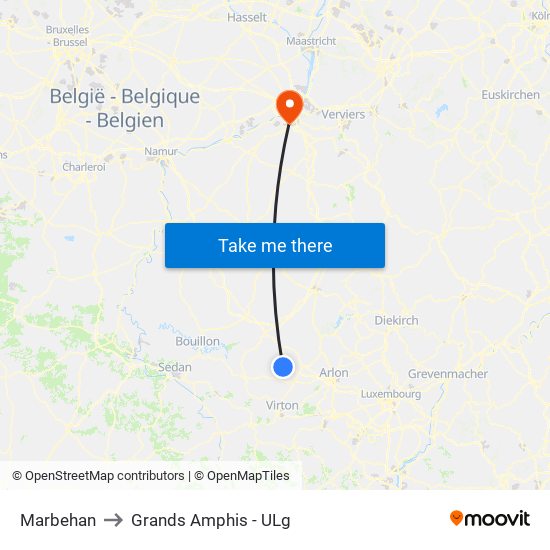 Marbehan to Grands Amphis - ULg map