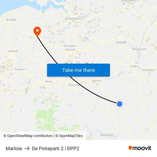 Marloie to De Pintepark 2 | DPP2 map