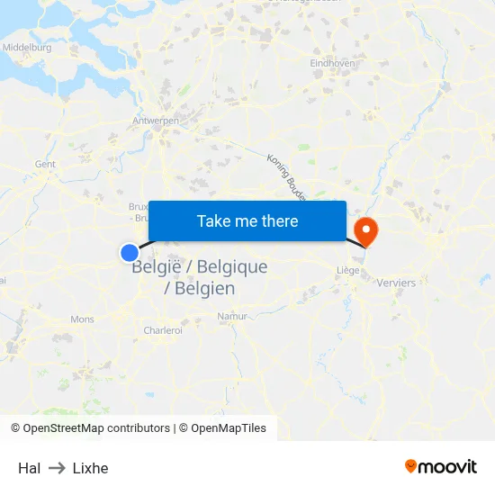 Hal to Lixhe map