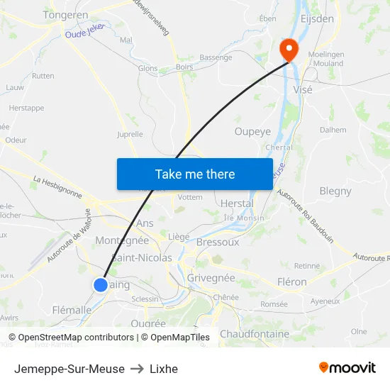 Jemeppe-Sur-Meuse to Lixhe map