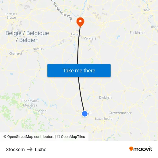 Stockem to Lixhe map