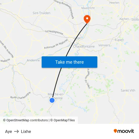 Aye to Lixhe map
