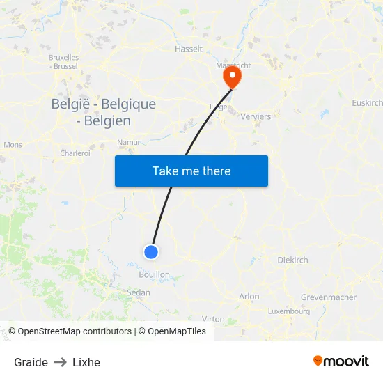 Graide to Lixhe map