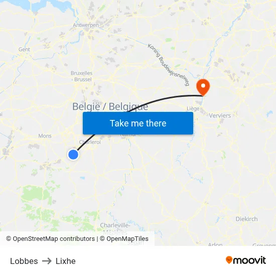 Lobbes to Lixhe map