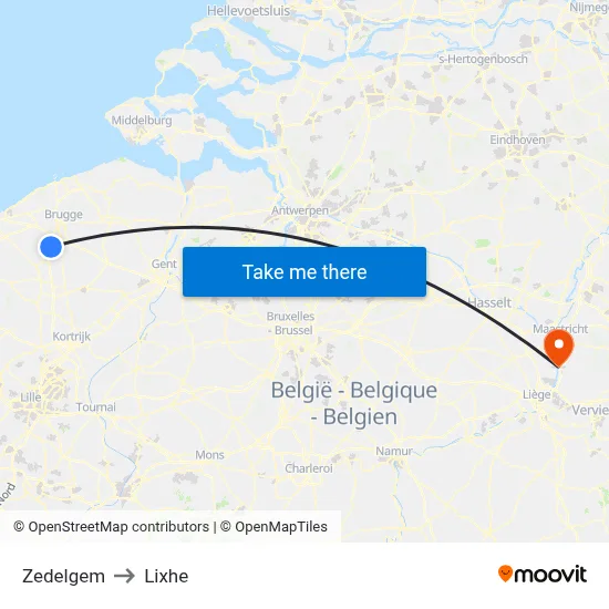 Zedelgem to Lixhe map