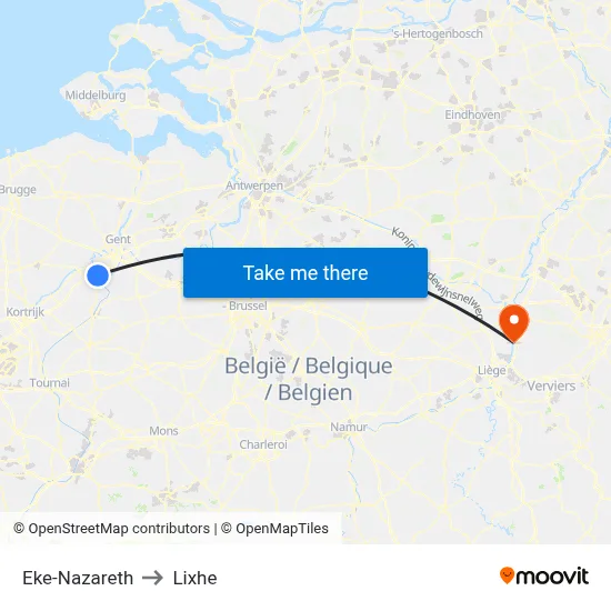 Eke-Nazareth to Lixhe map