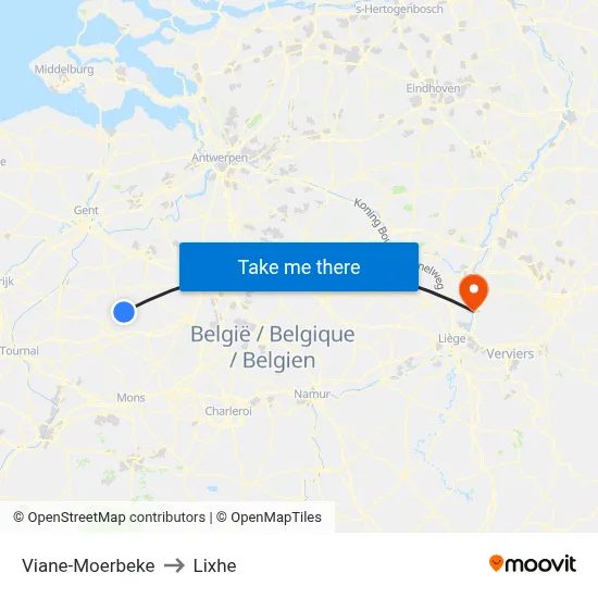 Viane-Moerbeke to Lixhe map