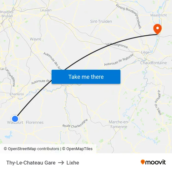 Thy-Le-Chateau Station to Lixhe map