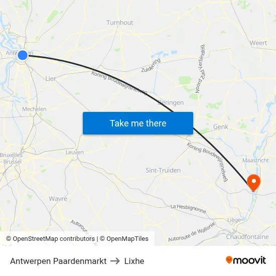 Antwerp Horse Market to Lixhe map