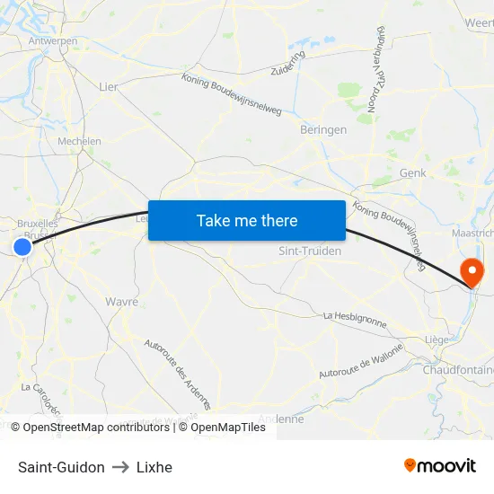 Saint-Guidon to Lixhe map