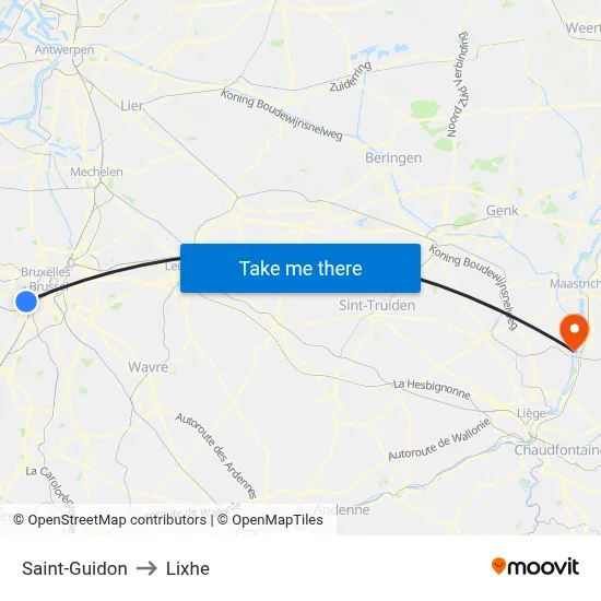 Saint-Guidon to Lixhe map