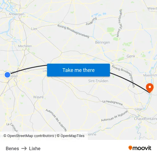 Benes to Lixhe map