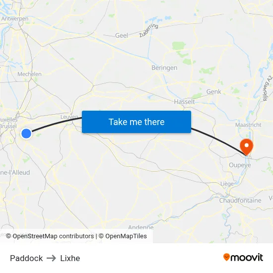 Paddock to Lixhe map